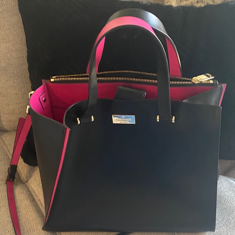 Kate Spade Black and Pink Tote Bag
